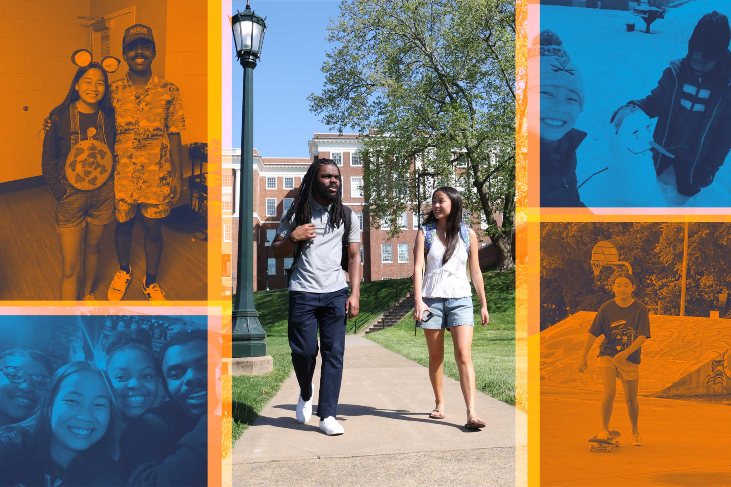 A collage of Andrew Spencer and SuLing Llanes-Trexler through out UVA