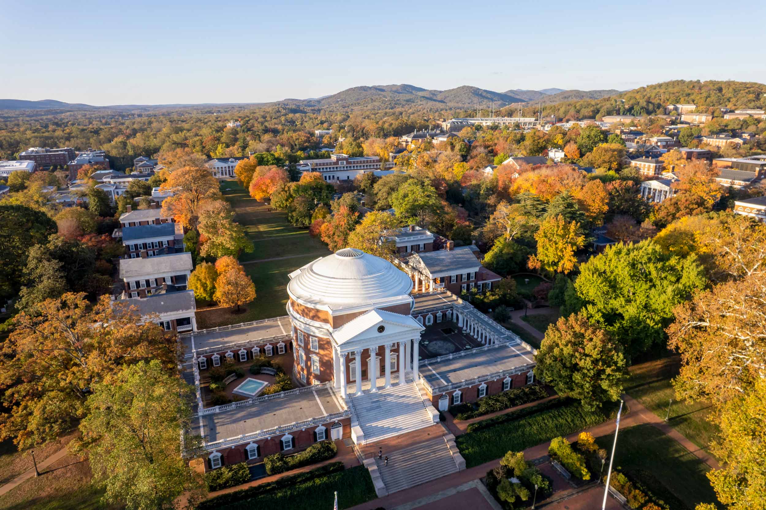 An aerial view of the Rotunda