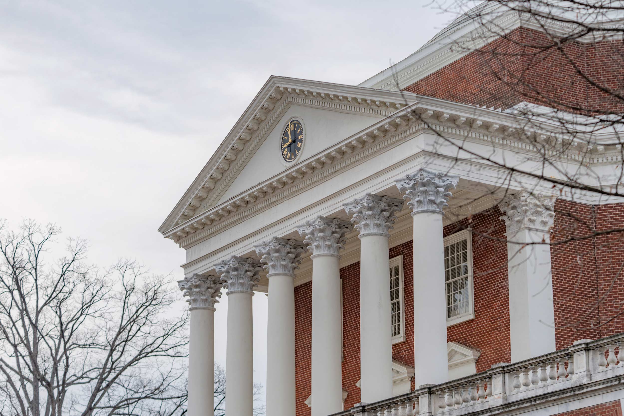 A corner of the Rotunda on a wintery day