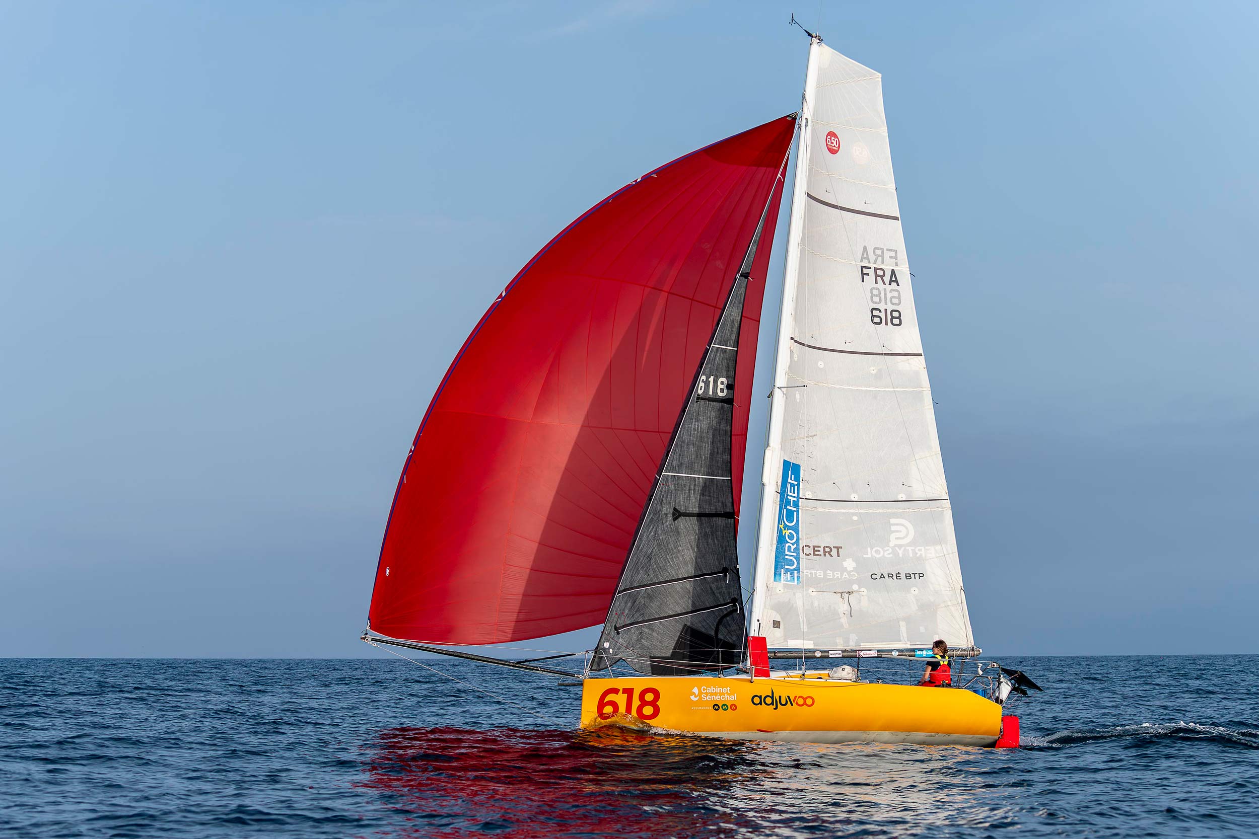 Ambre Hasson's sailboat on open water