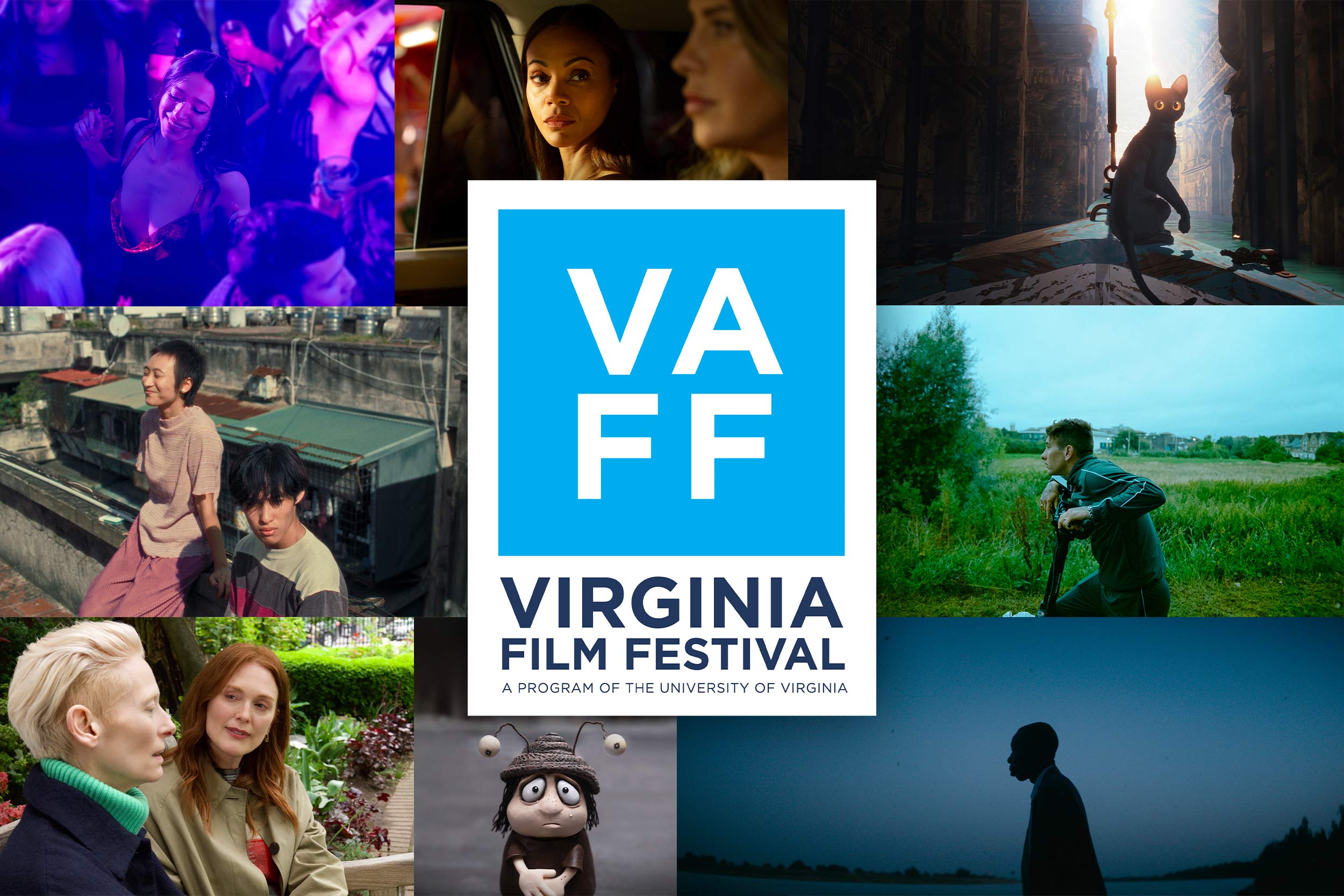 A collage of some of the movies to be featured at the Virginia Film Festival