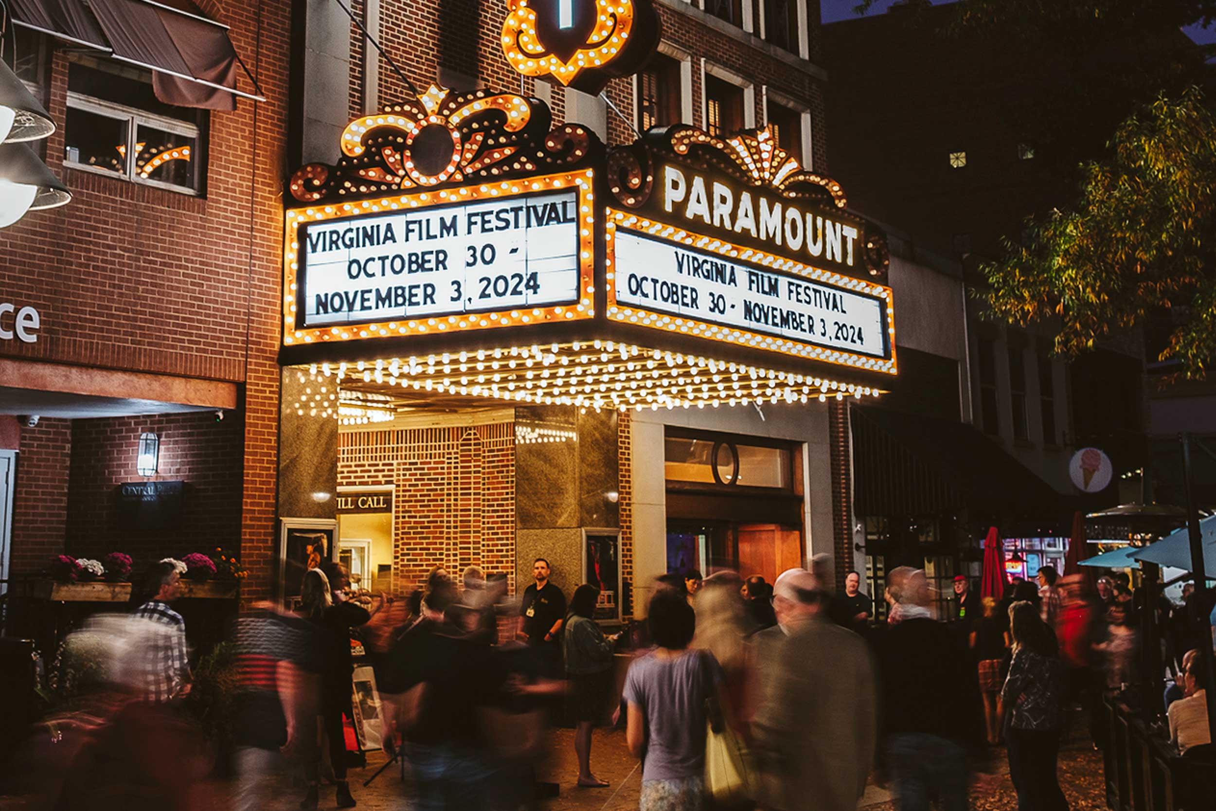 A front view of the Paramount Theater