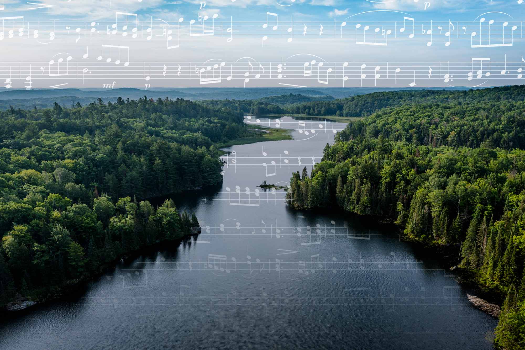River with music overlayed