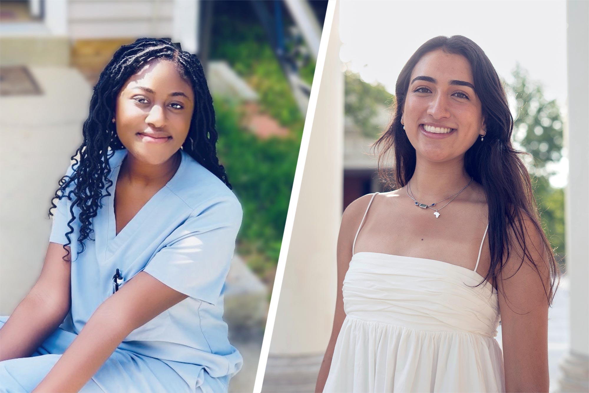 Medical student Magdalene Kwarteng, left, and UVA graduate Hannah Zaveri will study overseas as Rotary Scholars. 