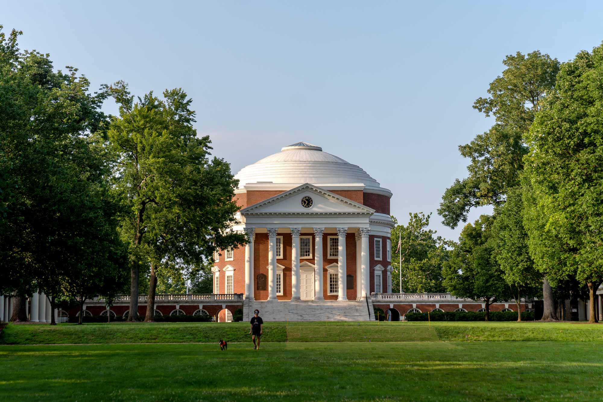 An evening view of the Rotunda
