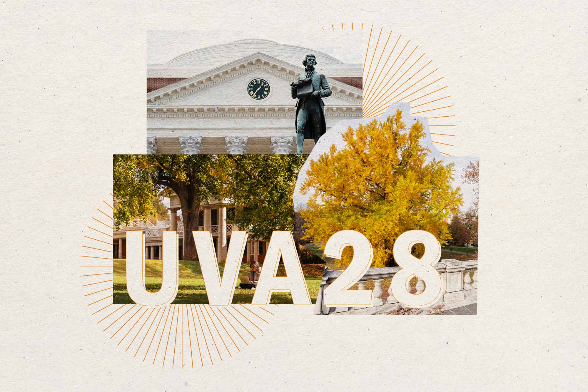 A collage of scenes from UVA and UVA 28 overlayed
