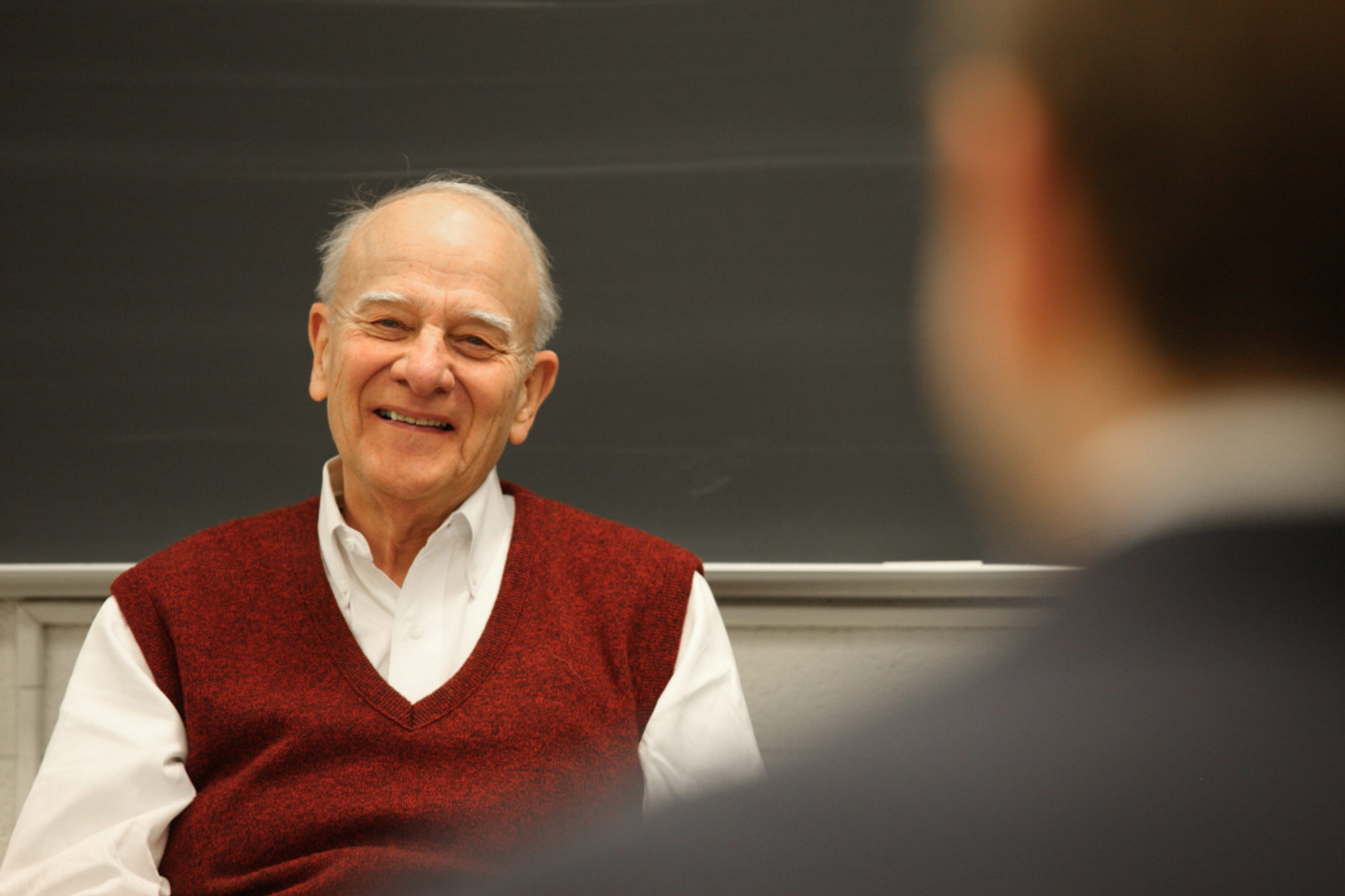 William Wulf smiling in his classroom