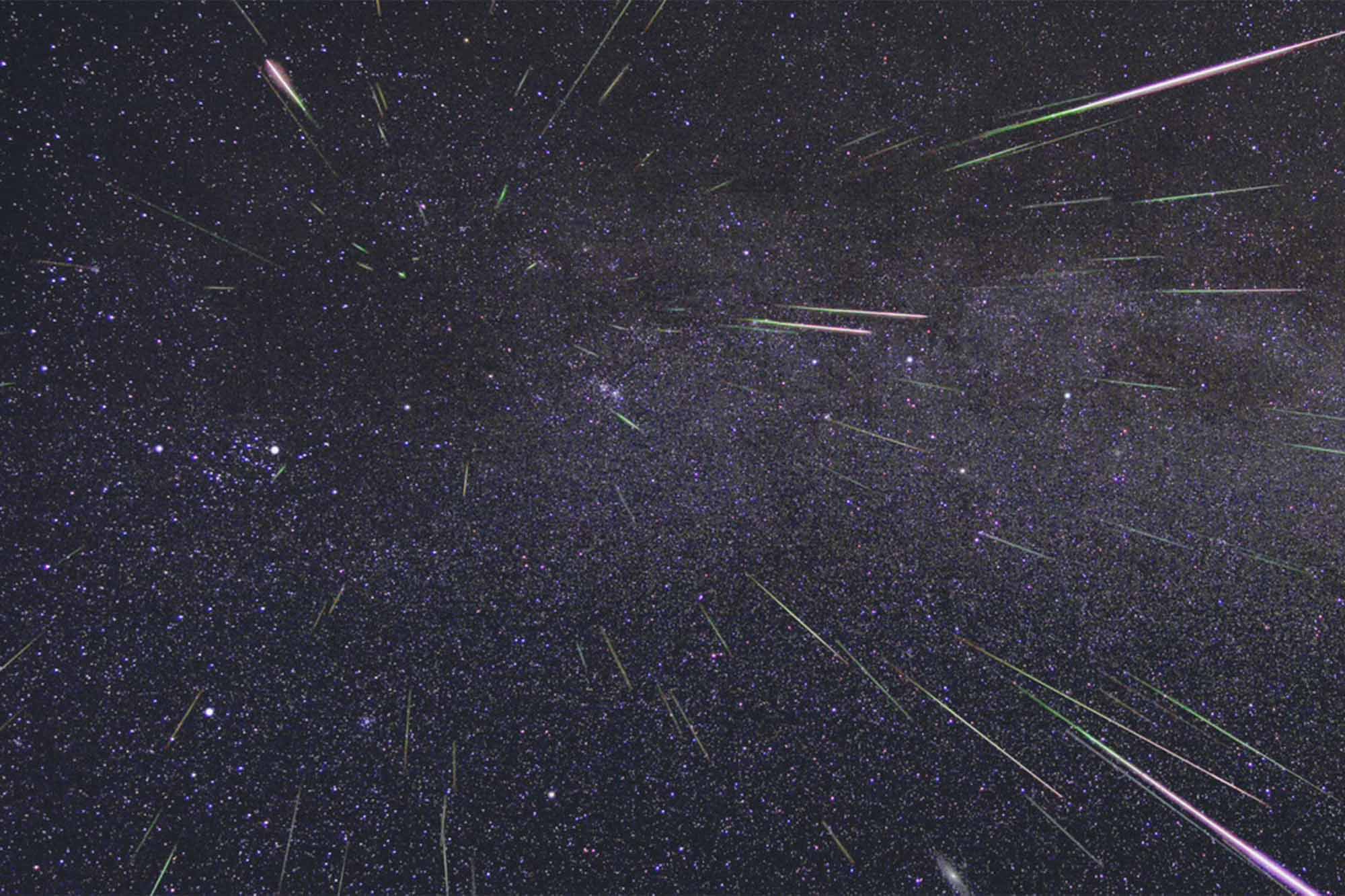 NASA image of a meteor shower