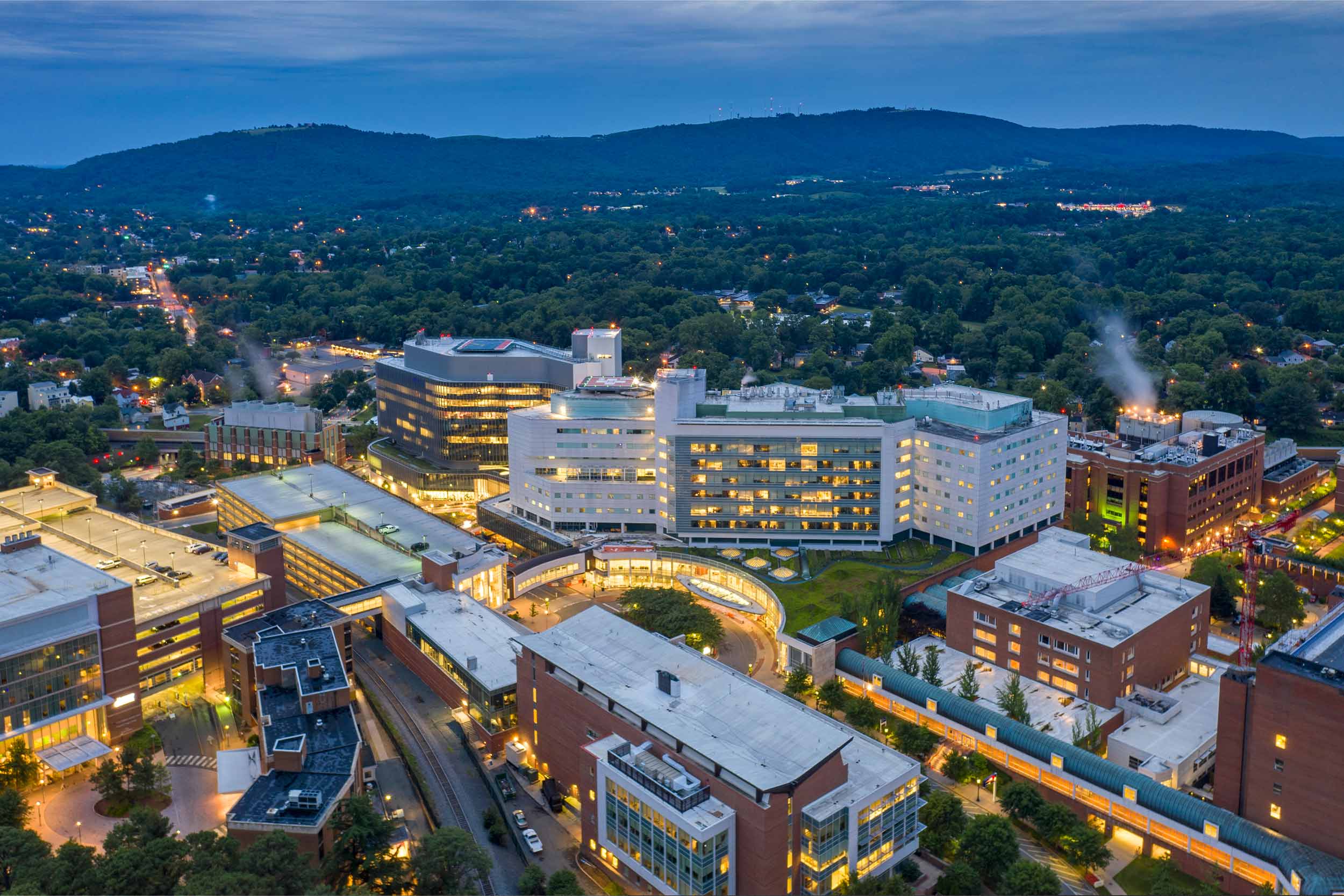 Aerial of the UVA Medical Center