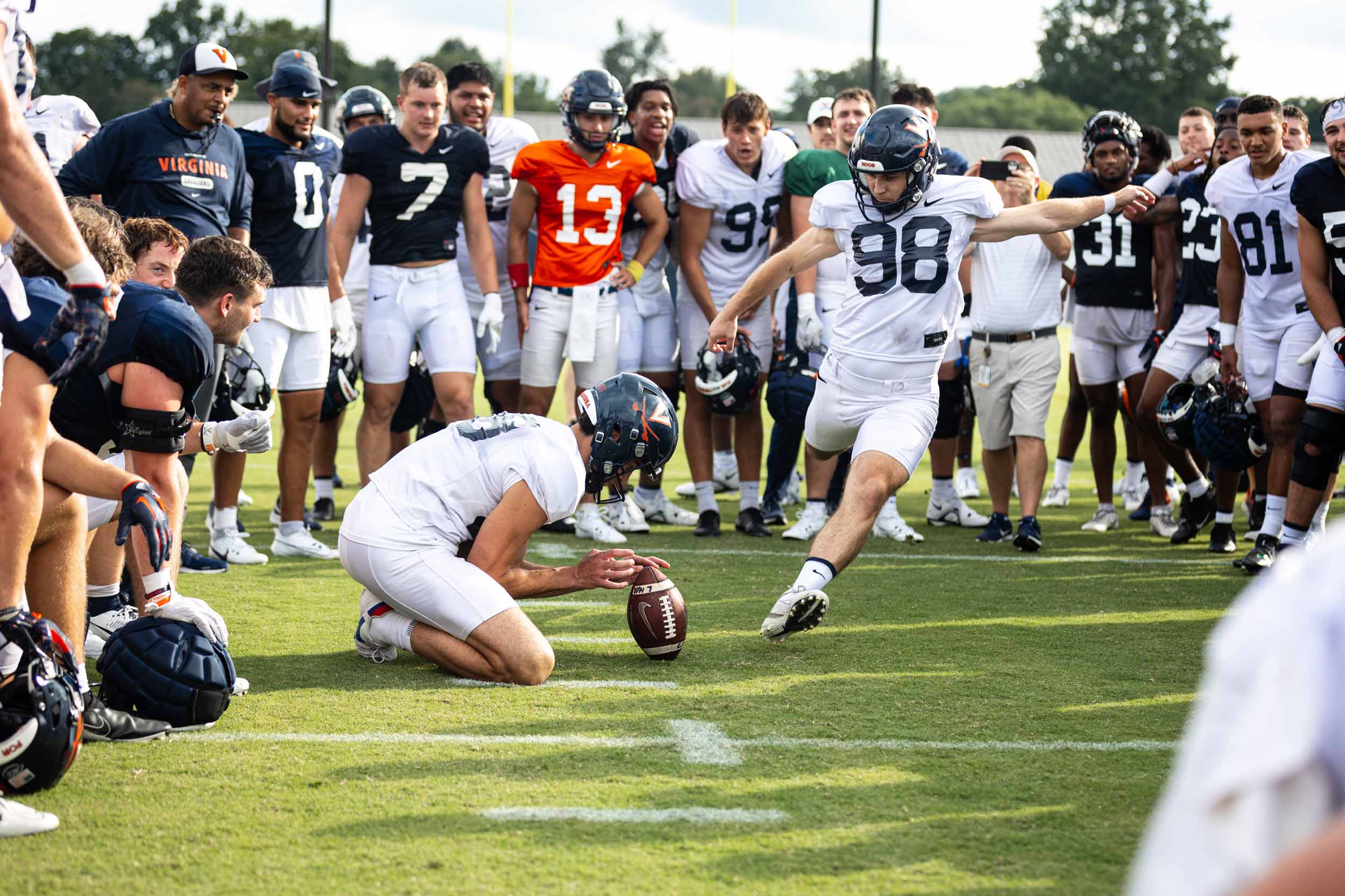 Matt Ganyard kicking off the ball