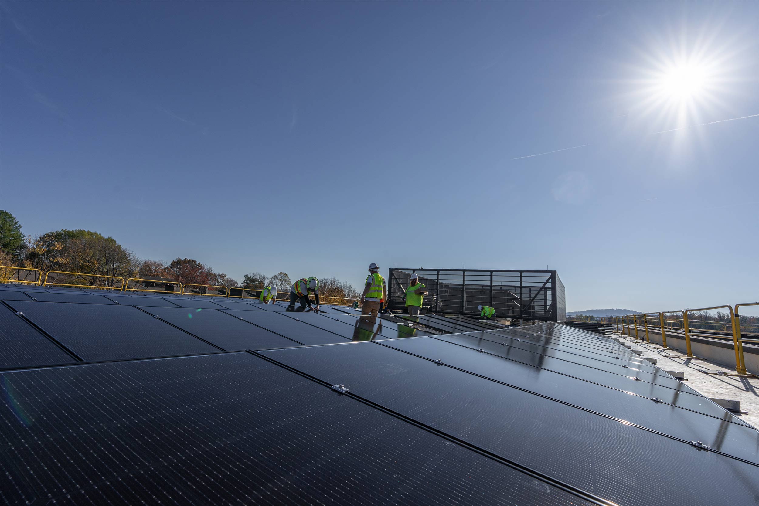 Solar Panels on the University Communications building