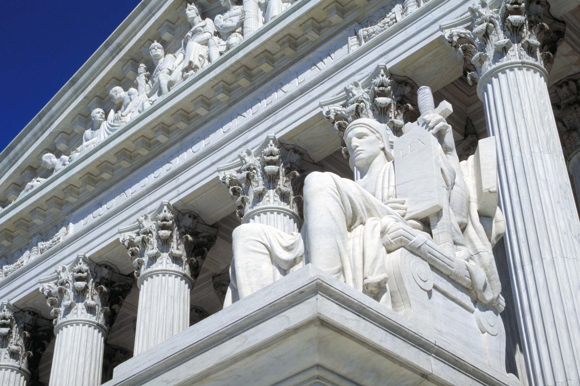 The entrance to the U.S. Supreme Court building