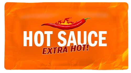 a hot sauce packet