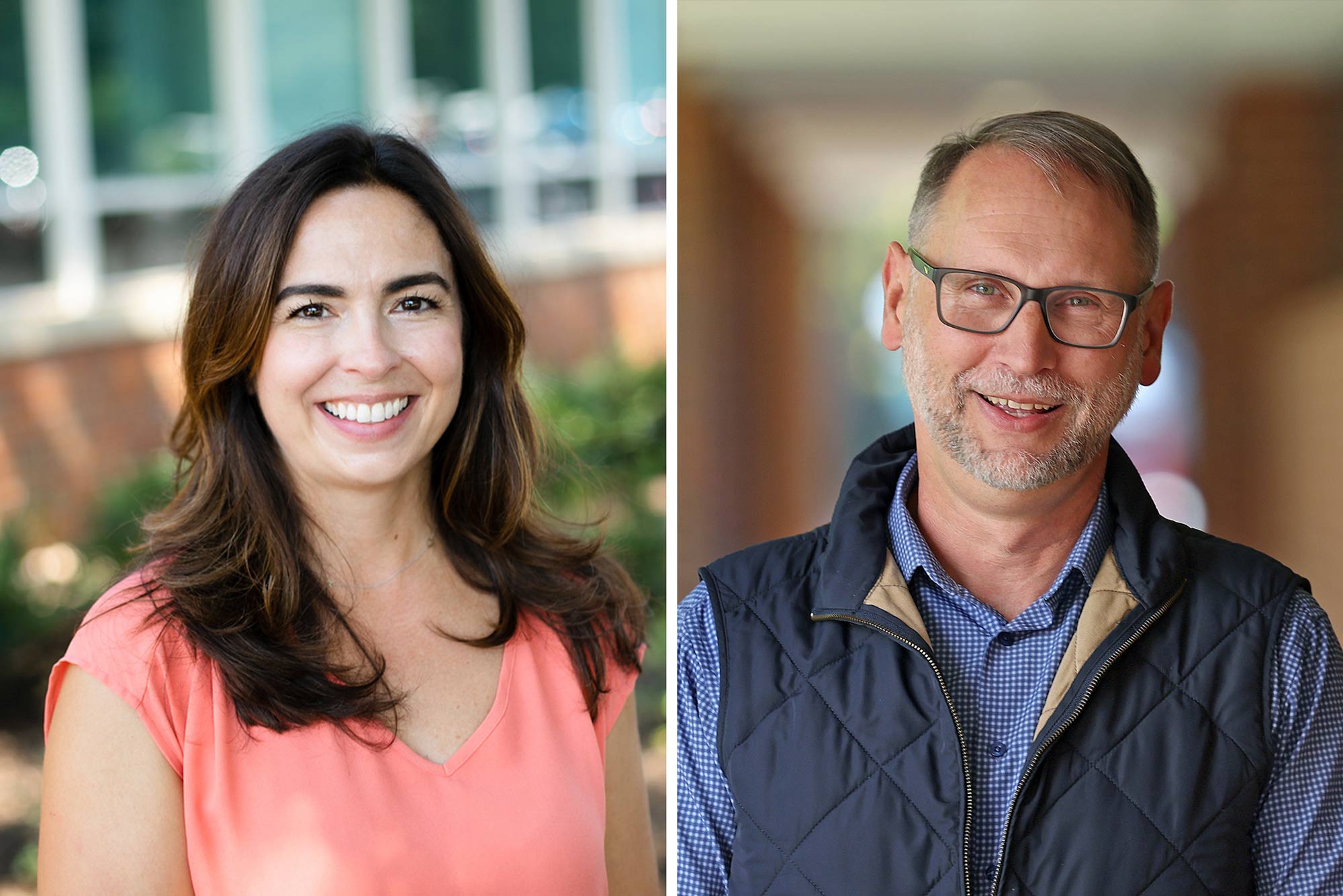 Side by side headshots of Gail Lovette (left) and Bill Therrien (right) 