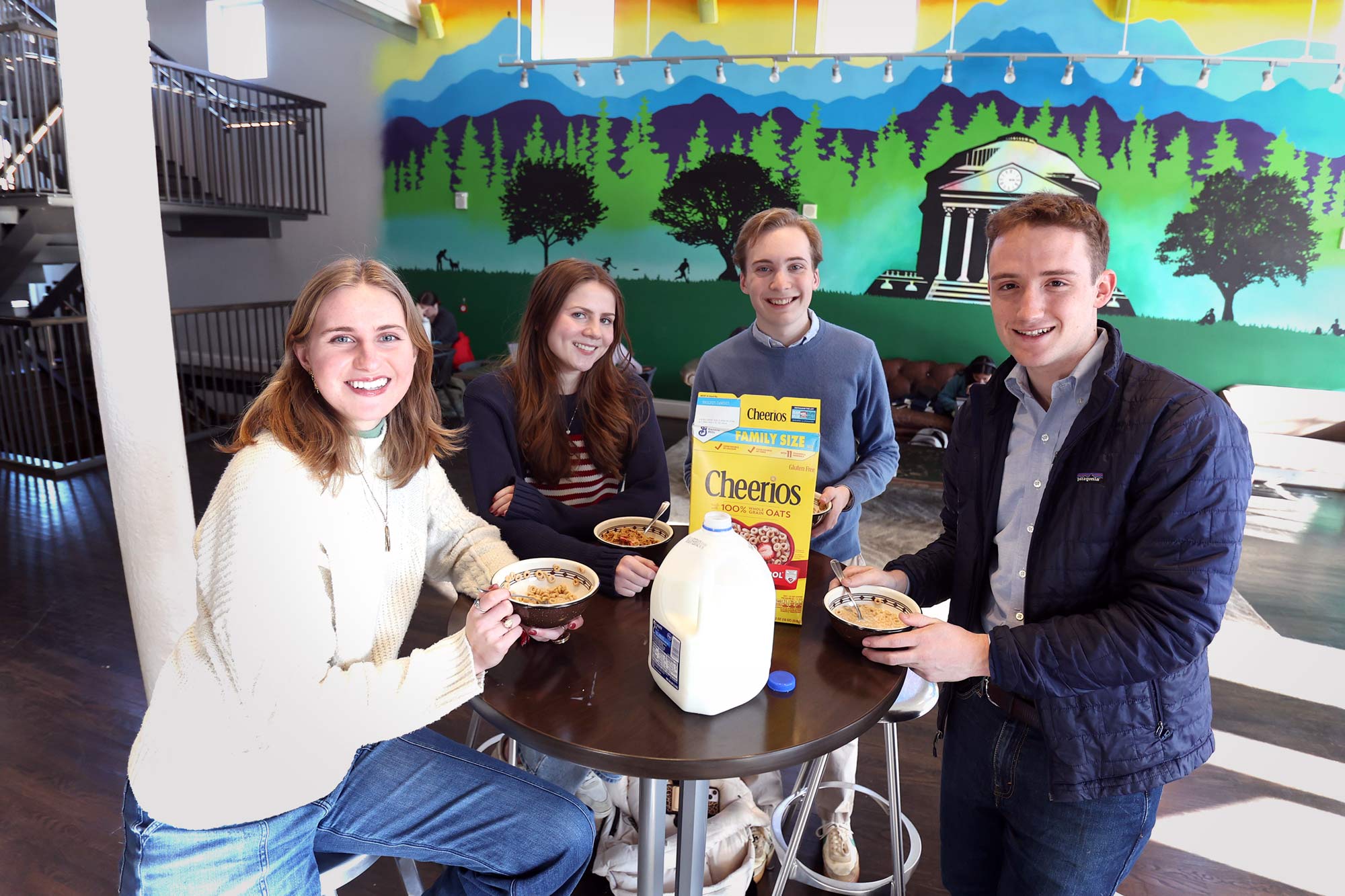 From left, third-year students Maggie Meares, Elizabeth Hardin, Emmett O’Brien and Will Hancock 