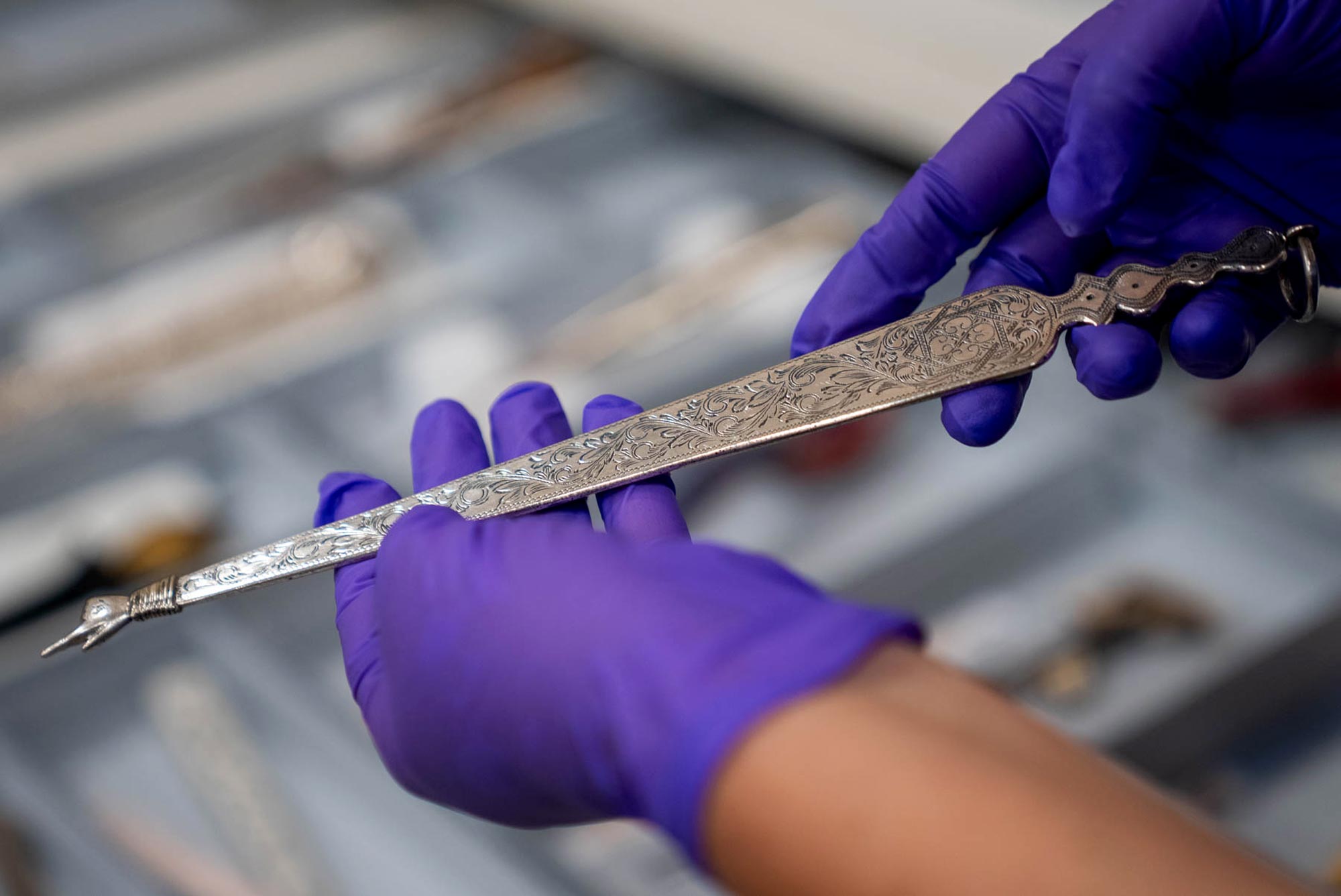 University of Virginia professor Lise Dobrin holds one of 150 yads the Barr Foundation 