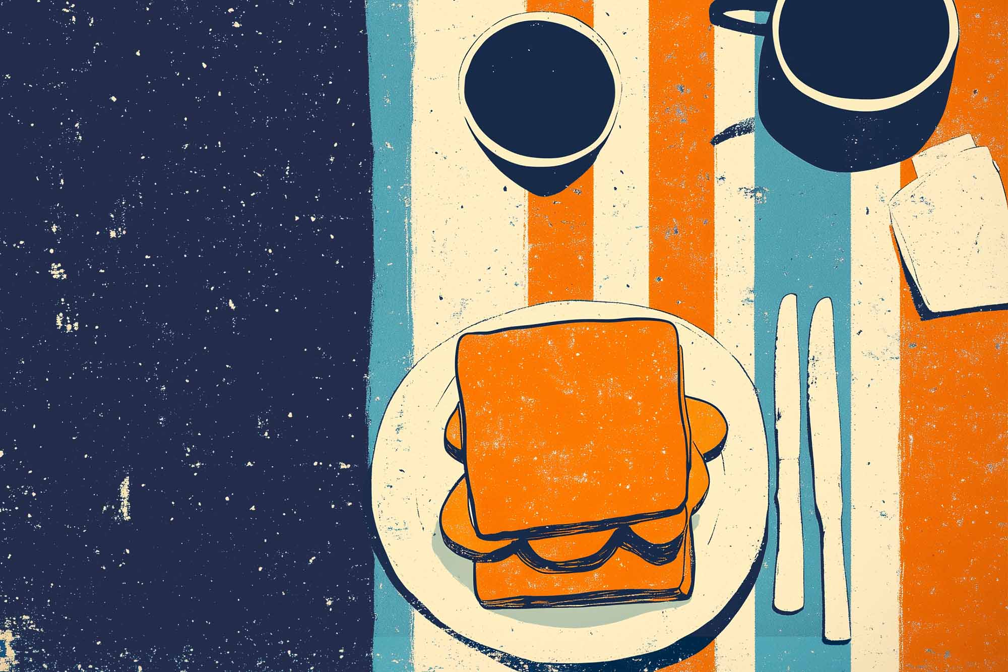 Illustration of a sandwich