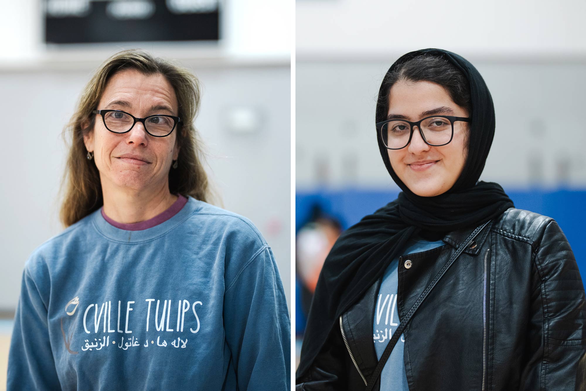 Music professor Bonnie Gordon, left, co-founded Tulips in the spring of 2022. UVA second-year student Samman Akbarzada 