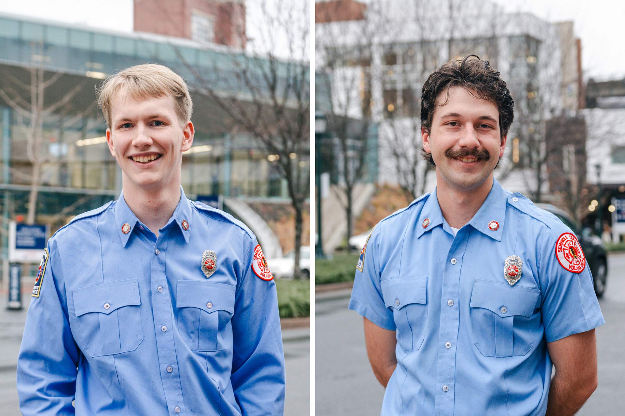 Grant Williams, at 2024 graduate of UVA, and Colin Fogarty, now a fourth-year student