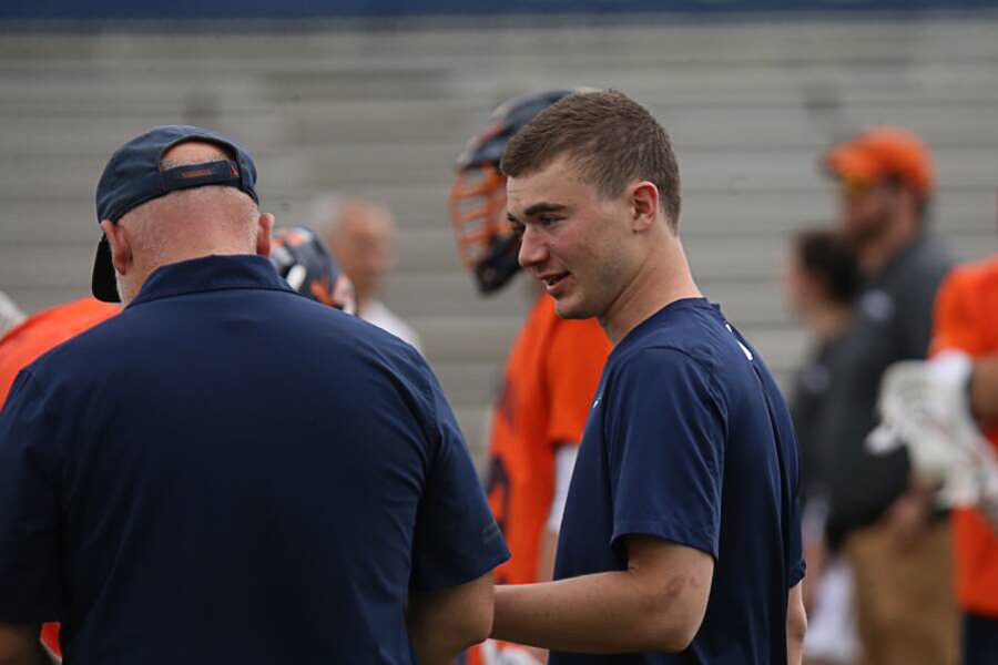 Mullen with coach