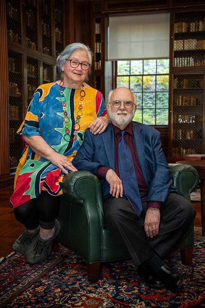 The Mirankers’ sitting in their library