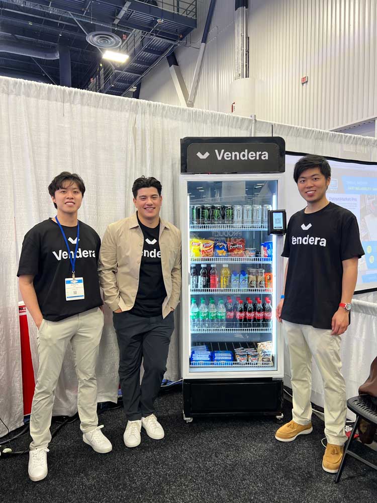 Portrait of UVA alumni Alfred Udquim, Auston Wallace and Kenneth Lin (From left to right)