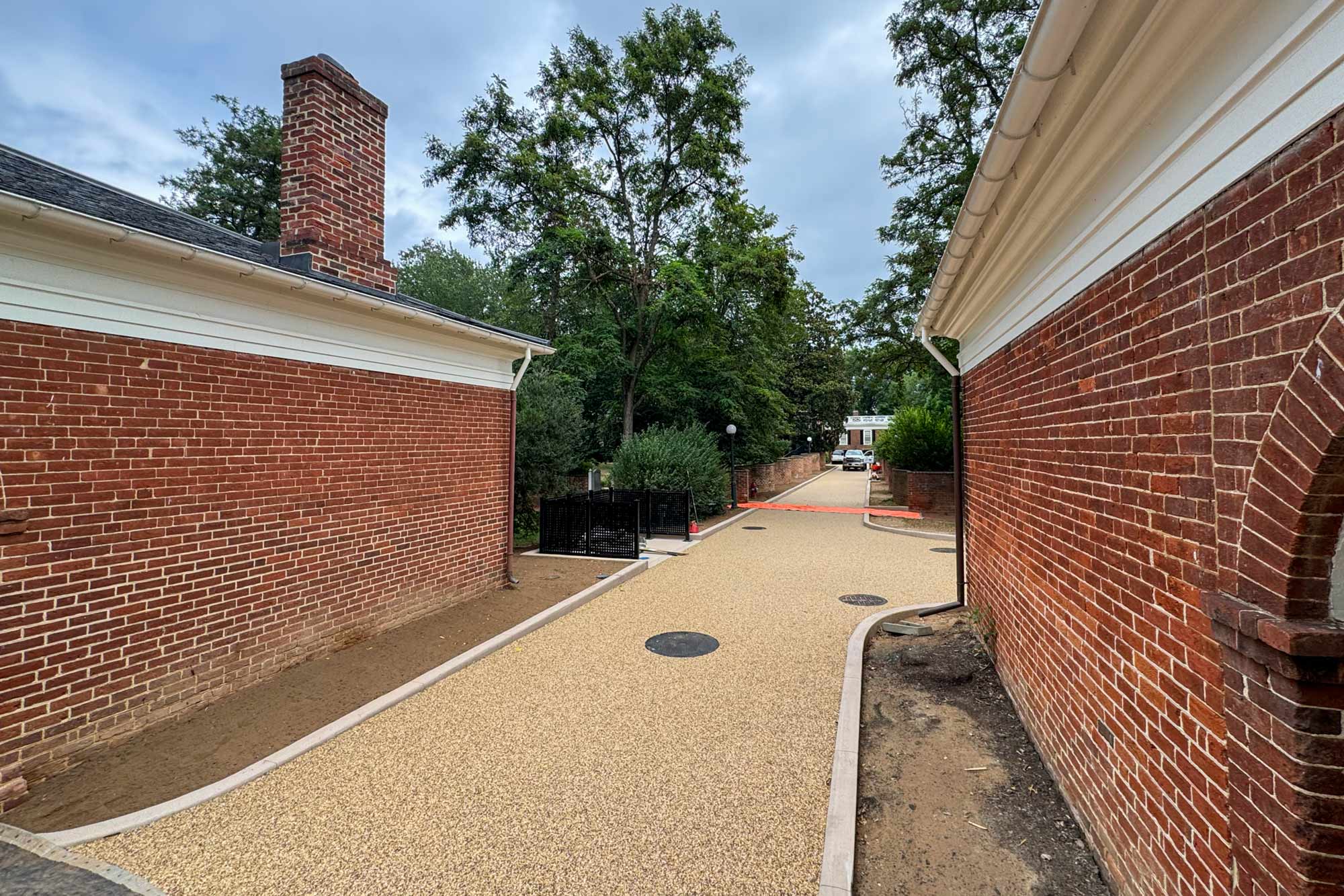 drainage installed in Colonnade Alley at UVA