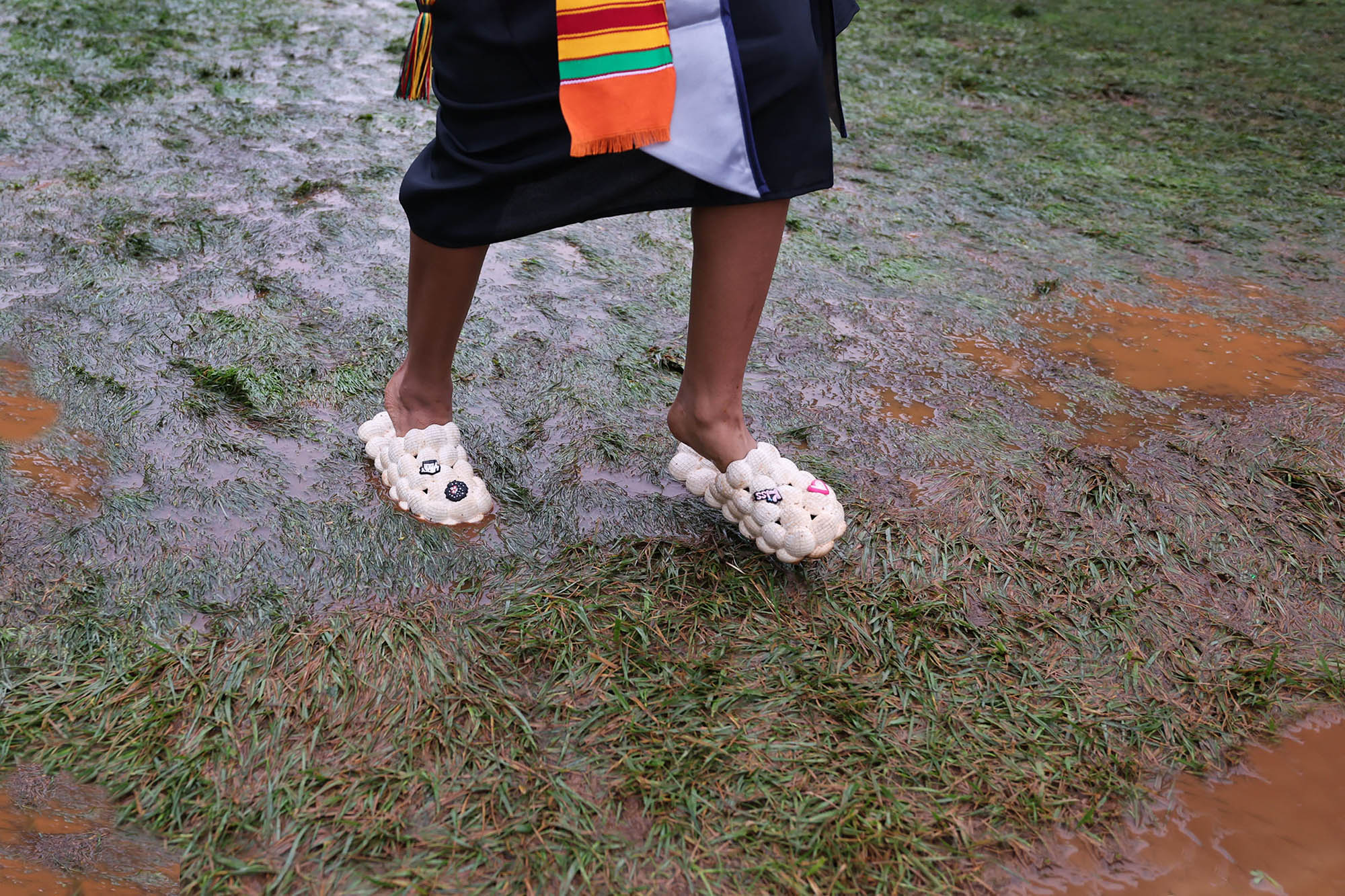 Slippers soaked in mud during final exercises