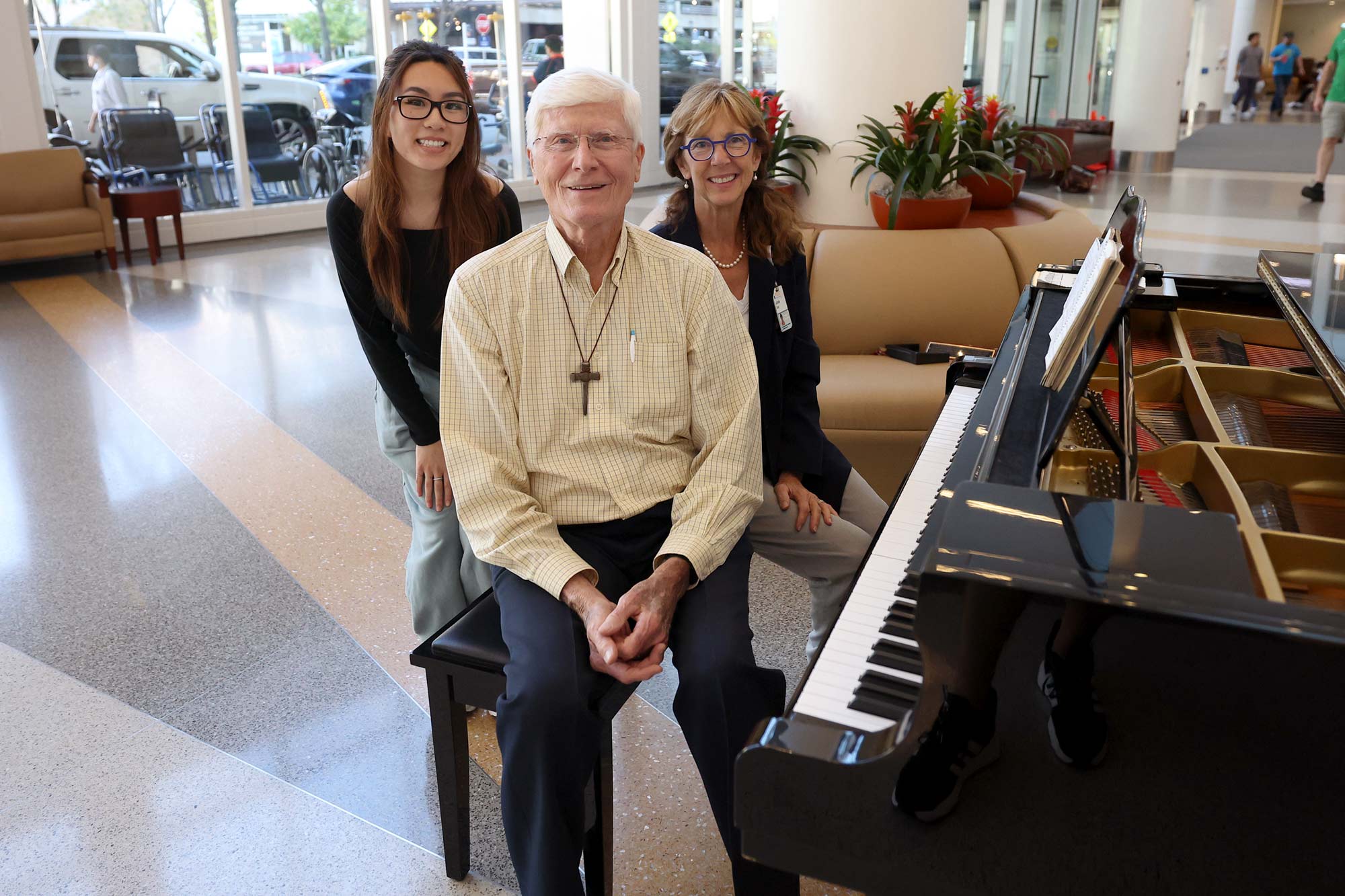 Portrait of Samantha Wang, left and Kyle Clements in middle and LaDelle Gay, right.