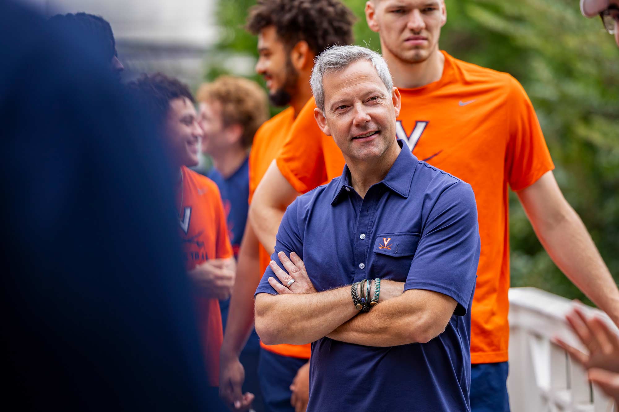 Candid portrait of UVA men’s basketball coach Ryan Odom.