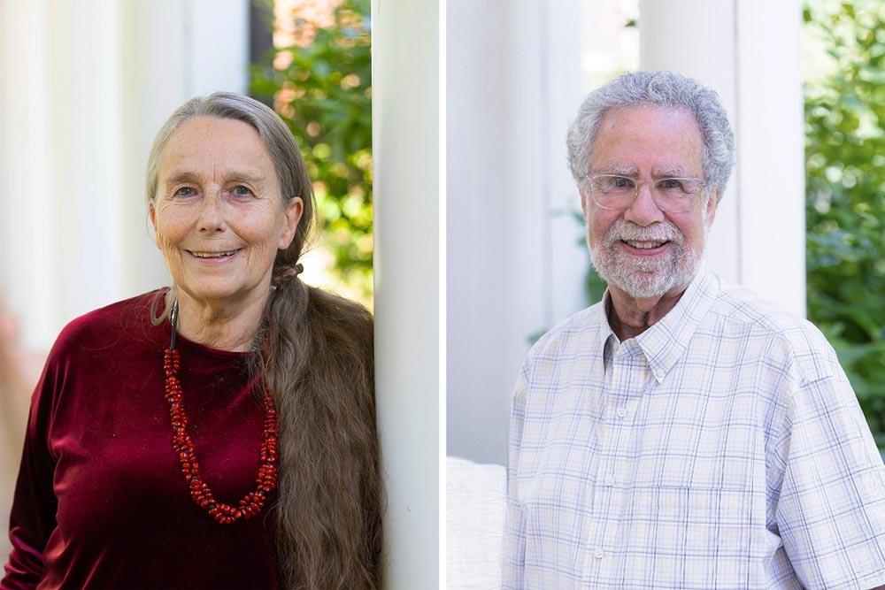 Portraits of Marie-Louise Hammarskjöld, left, and David Rekosh, right