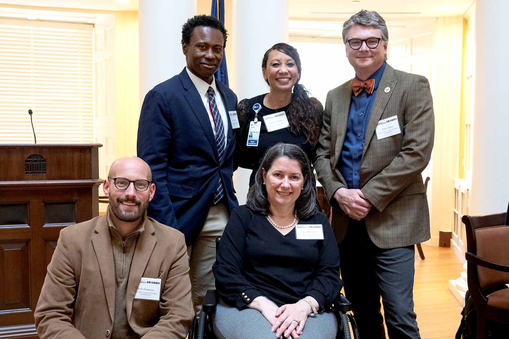 The Public Service Award Winners pose together for photo.