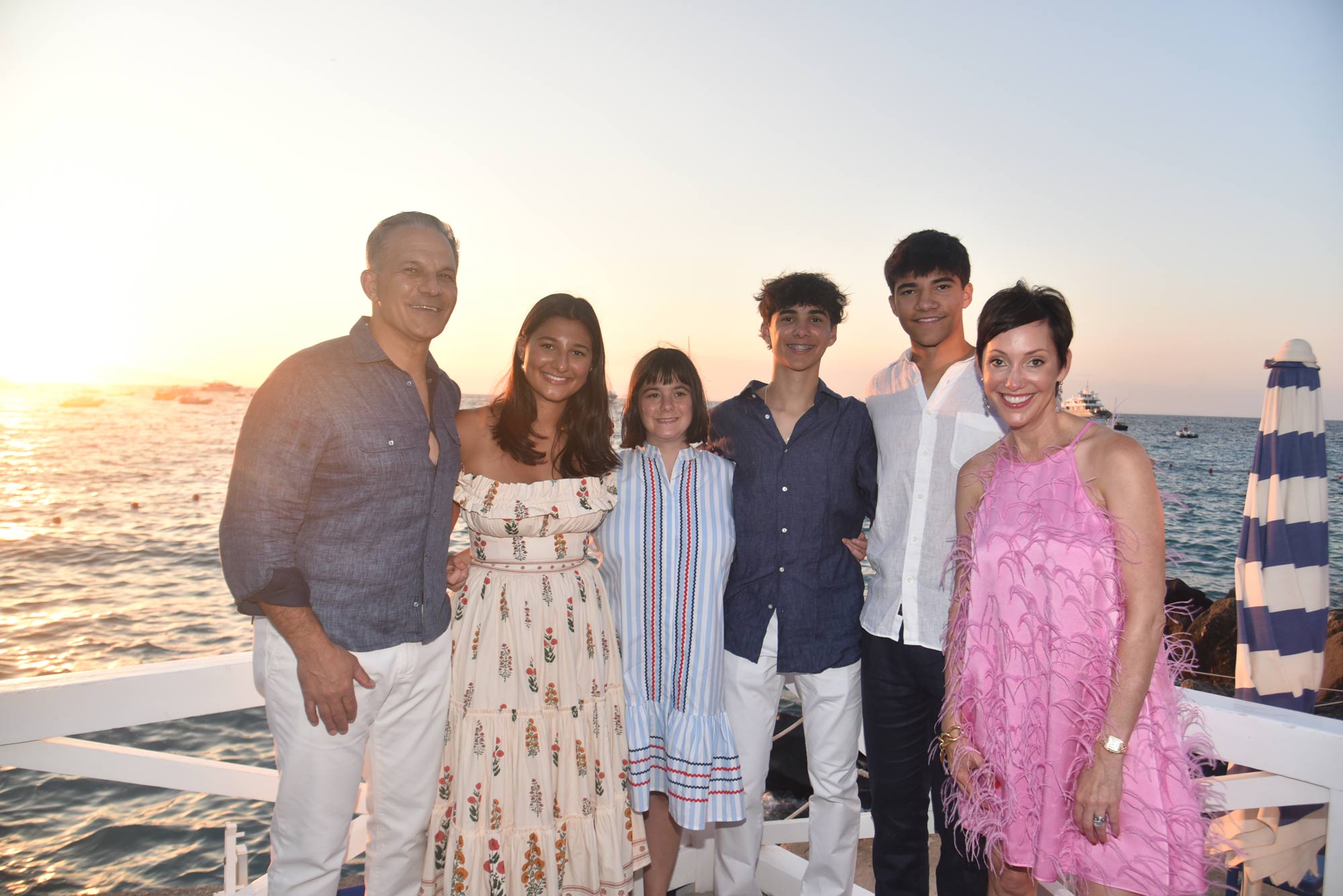 The Buccini family in Italy in July. They are, from left to right, Rob, Josephine, Virginia, Sheperd, Balthazar and Beth. (Contributed photo)