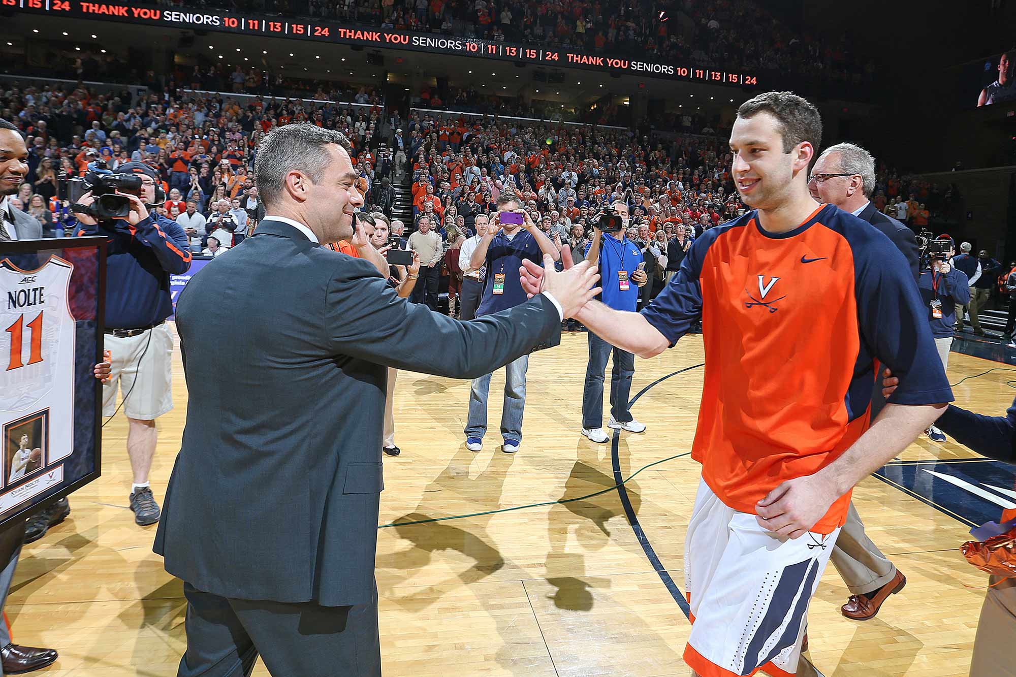 Nolte high fiving Tony Bennett