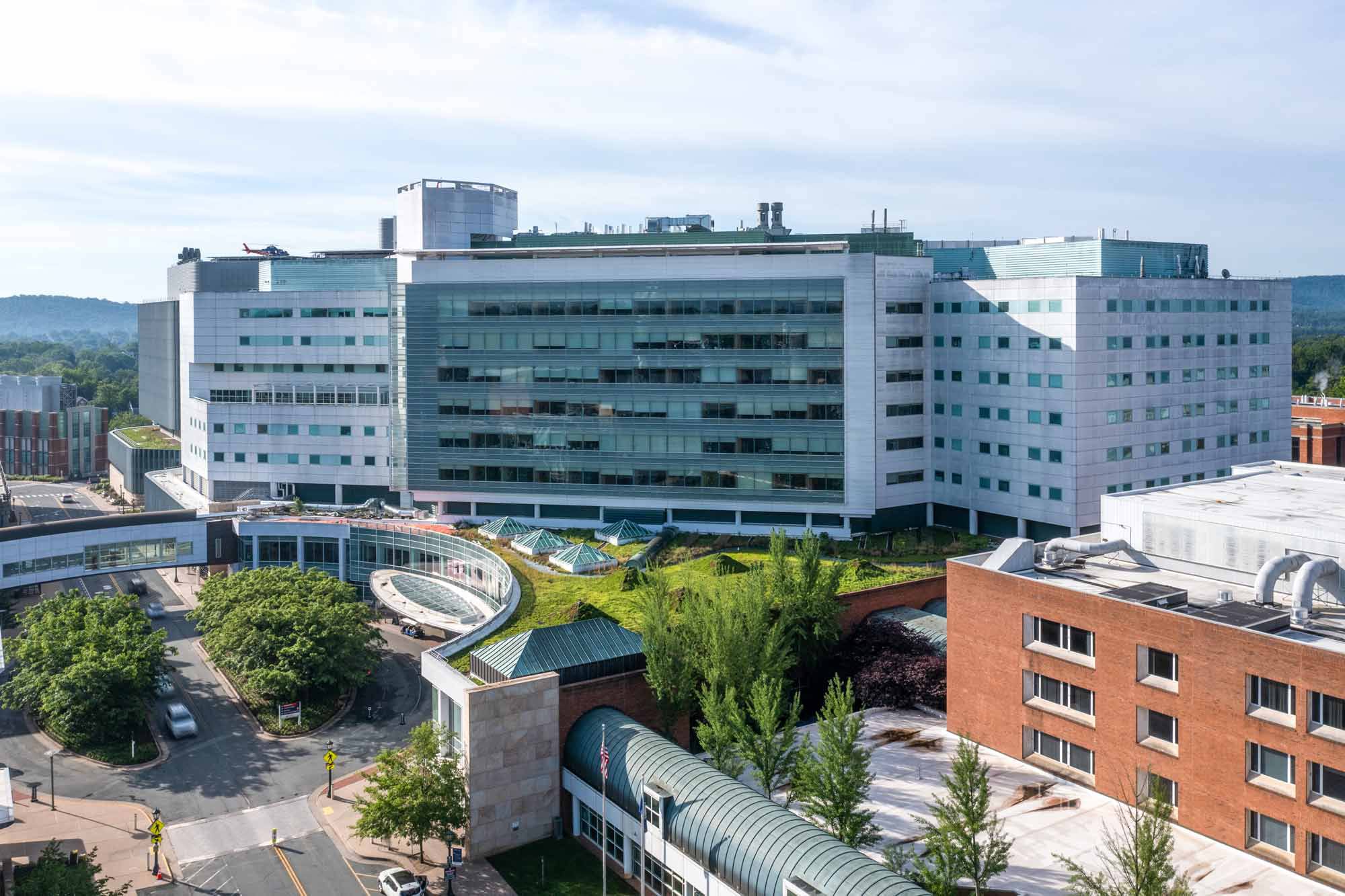 skyline featuring UVA Heath University Medical Center during the afternoon