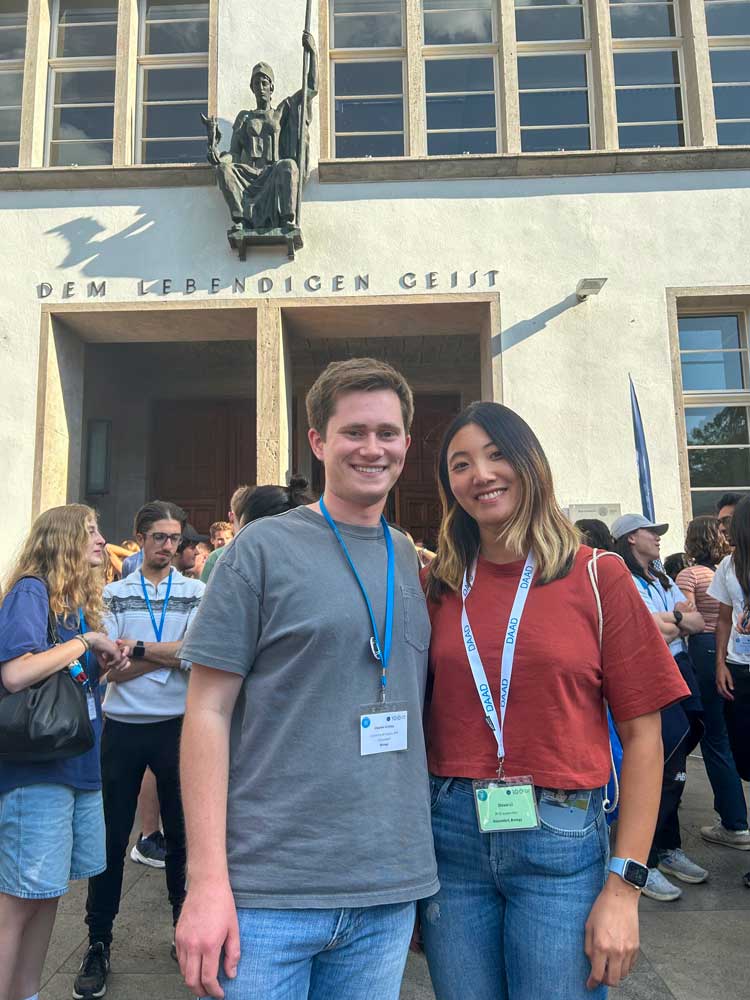 Portrait of Clay Grisius and Zhixin Li in Germany