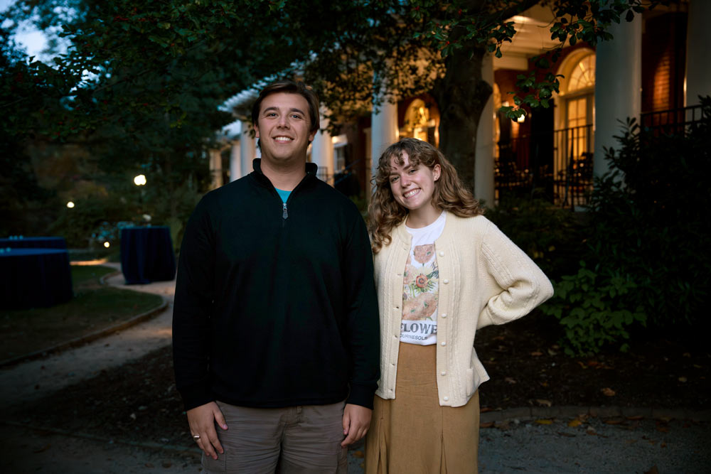 Tommy Tayman, left, a Spanish and biology major, finds the no-tech aspect of the class isolating, while Amelia Pearson, a double-major in Spanish and global security and justice