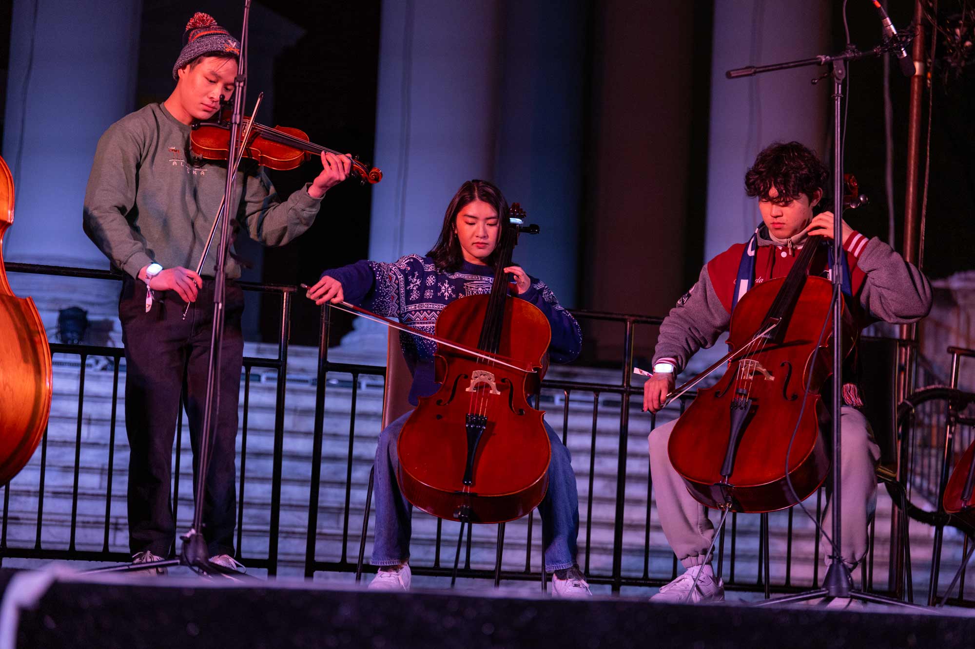 UVA’s Radio Music Society, a string group, performs.