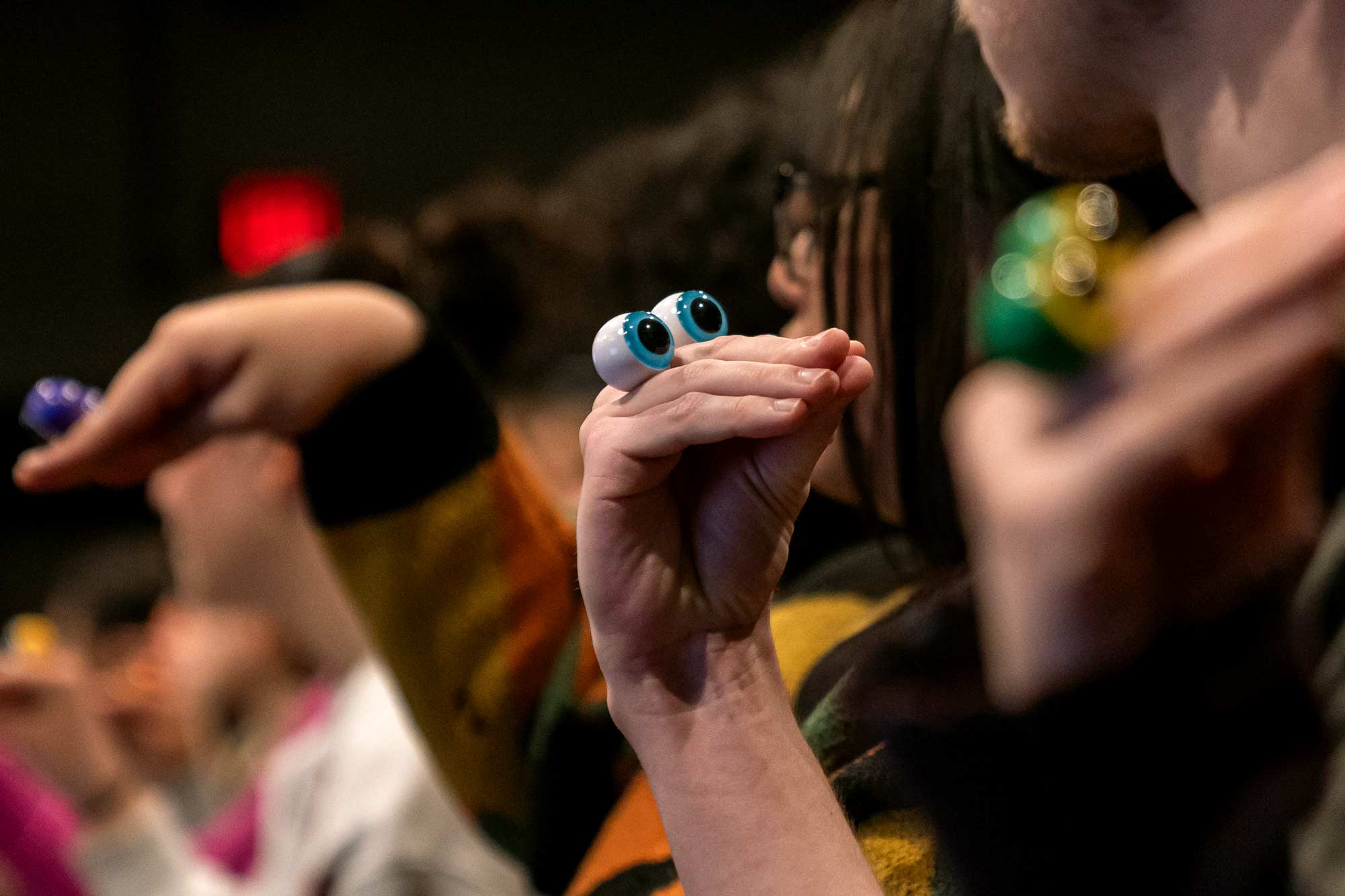 Close up shots of the "Hand" puppets