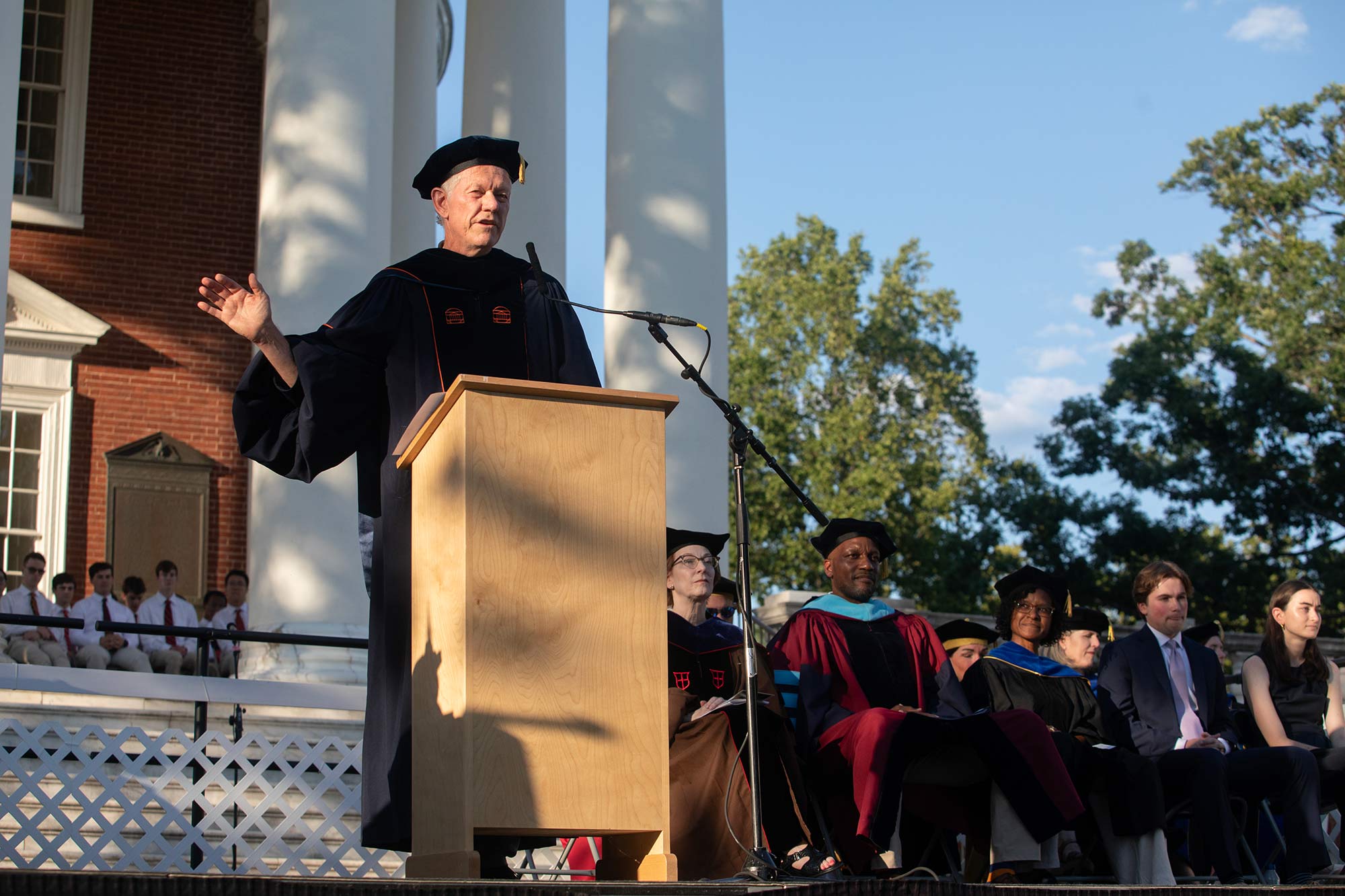 UVA President Scott Beardsley addresses the crowd.