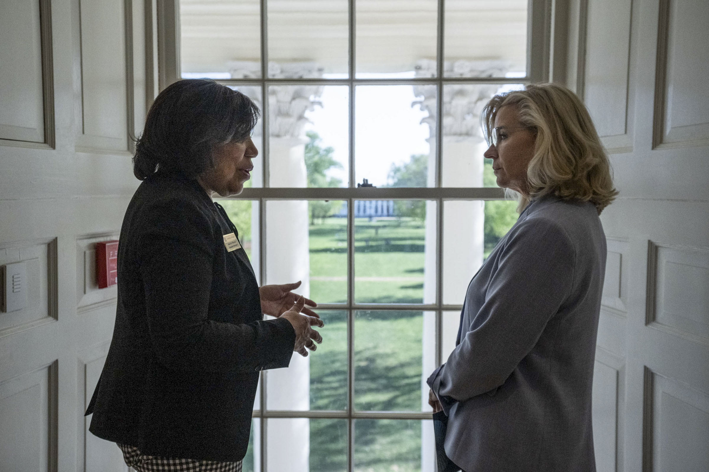 Liz Cheney on a tour inside the Rotunda with Sheri Winston