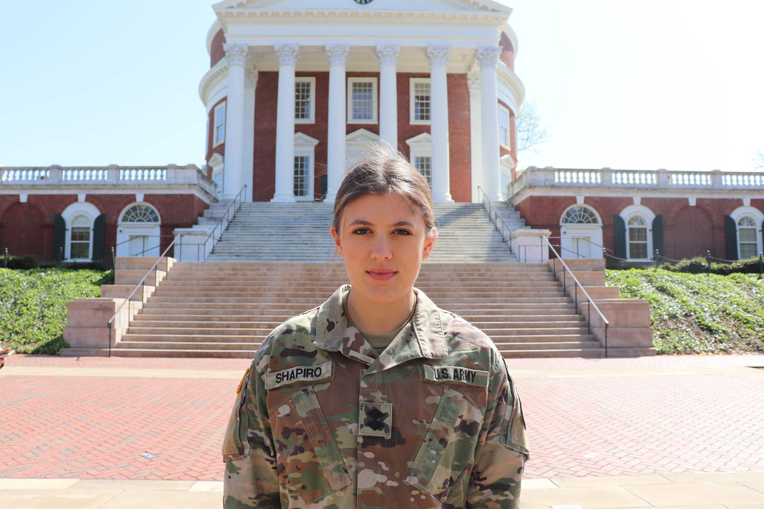Portrait of Hannah Shapiro in her U.S. Army uniform