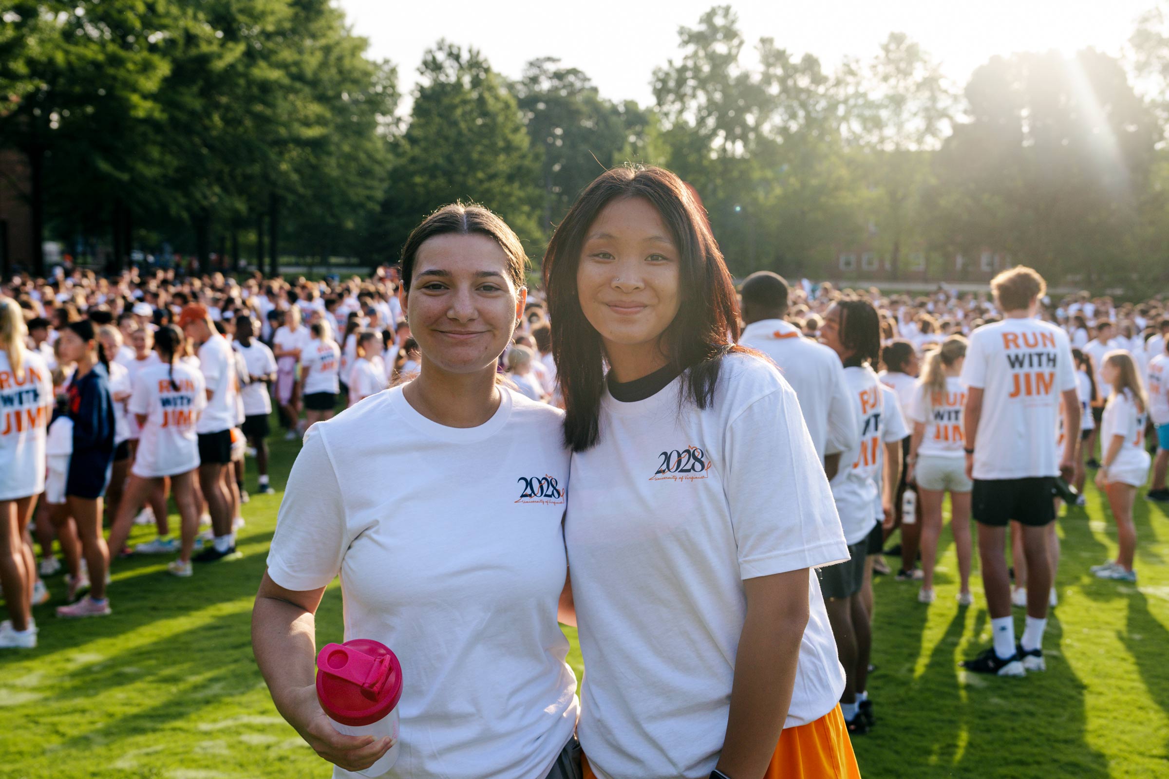 Roommates Bella Arnold and Hannah Talcott arrived at their first “Run With Jim” eager to meet new people.