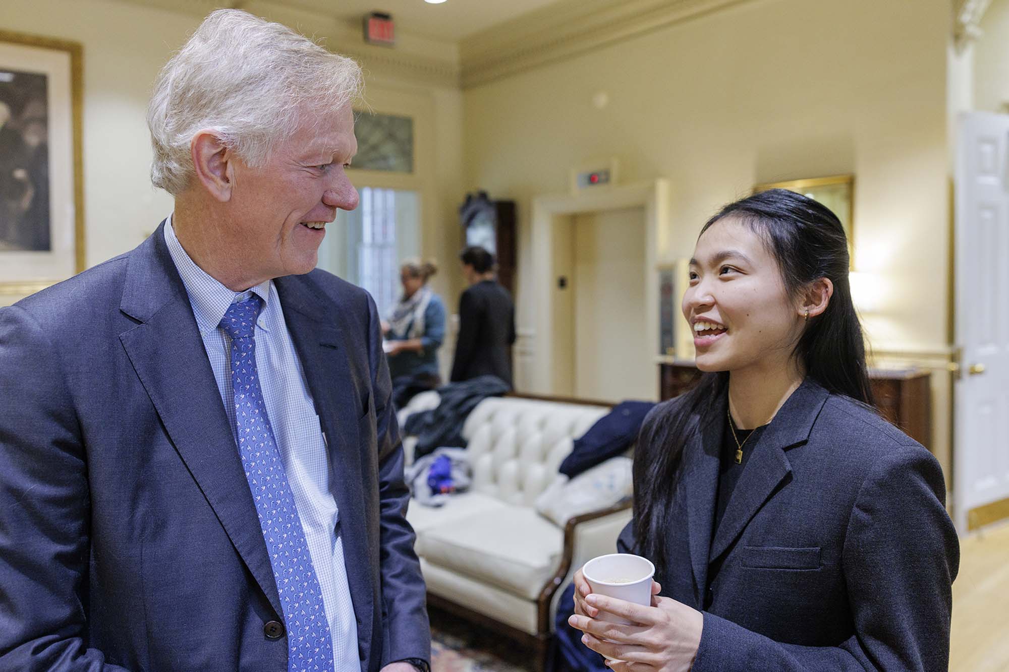Beardsley speaking with Jane Sun