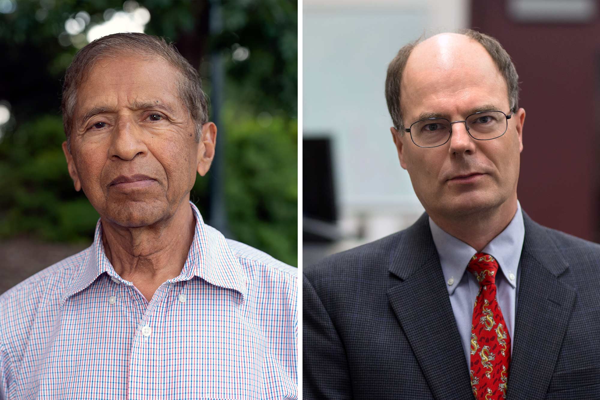 Headshots left to right: Mool Gupta and John Hossack