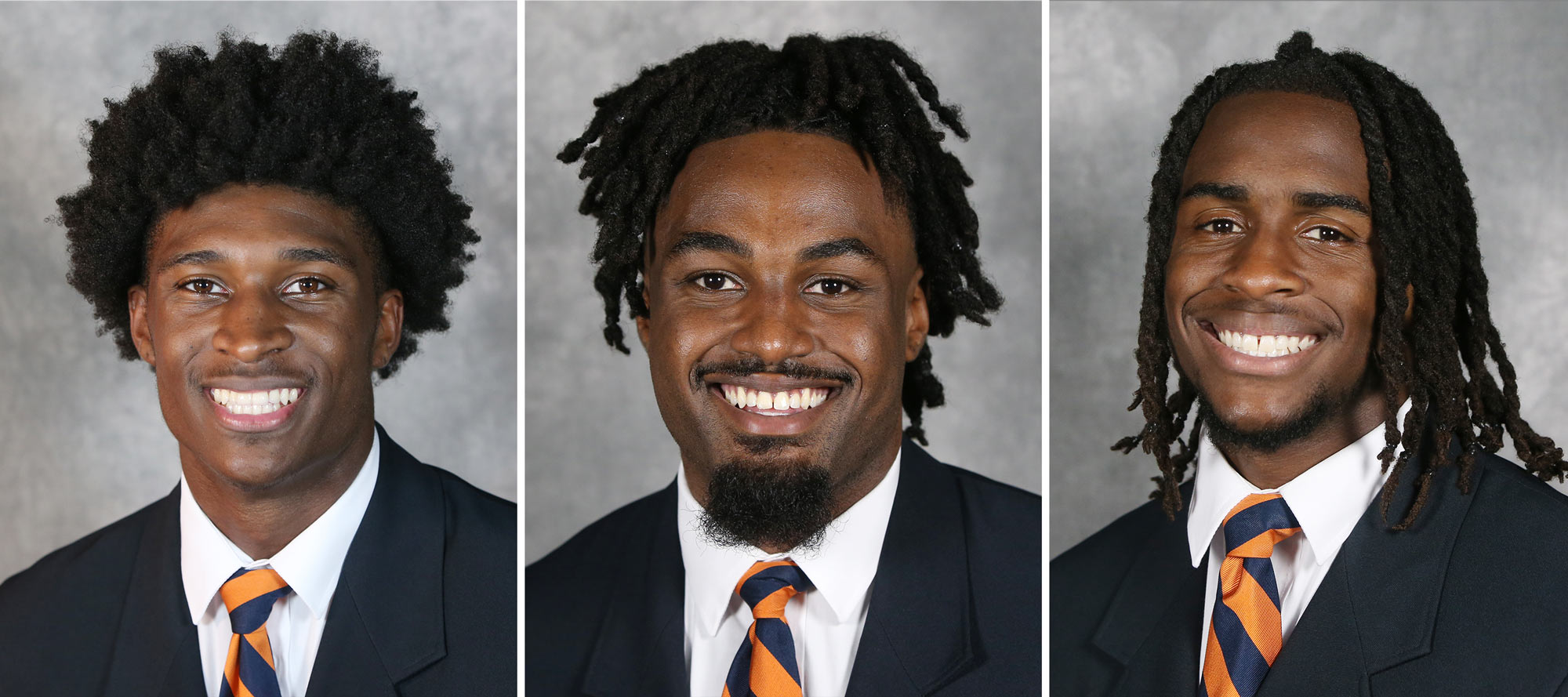 Portraits of Lavel Davis Jr., D’Sean Perry and Devin Chandler