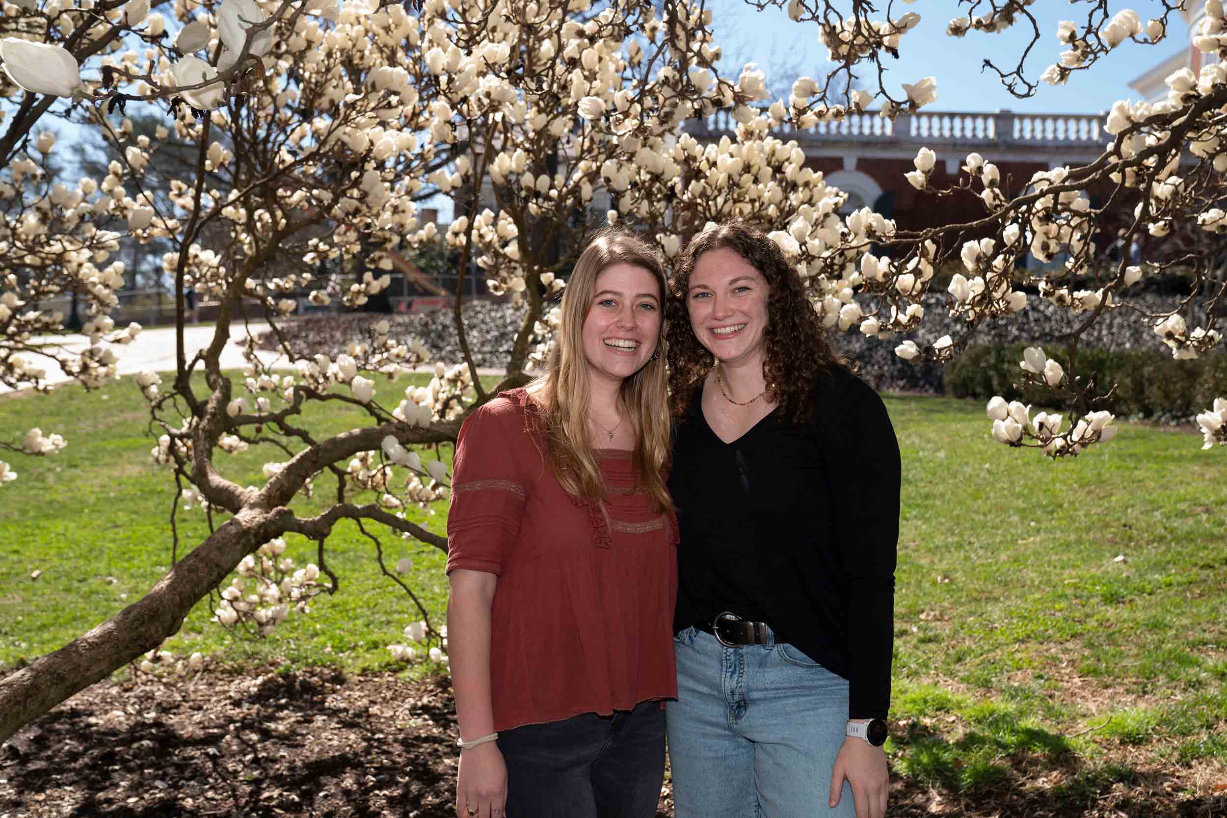 Portrait of Morgan Butler and Julia Moschella on Grounds