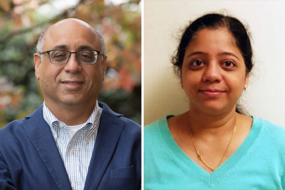 Jaideep Kapur, left, and colleague Suchitra Joshi say that progesterone receptors in the brain may be a therapy target.