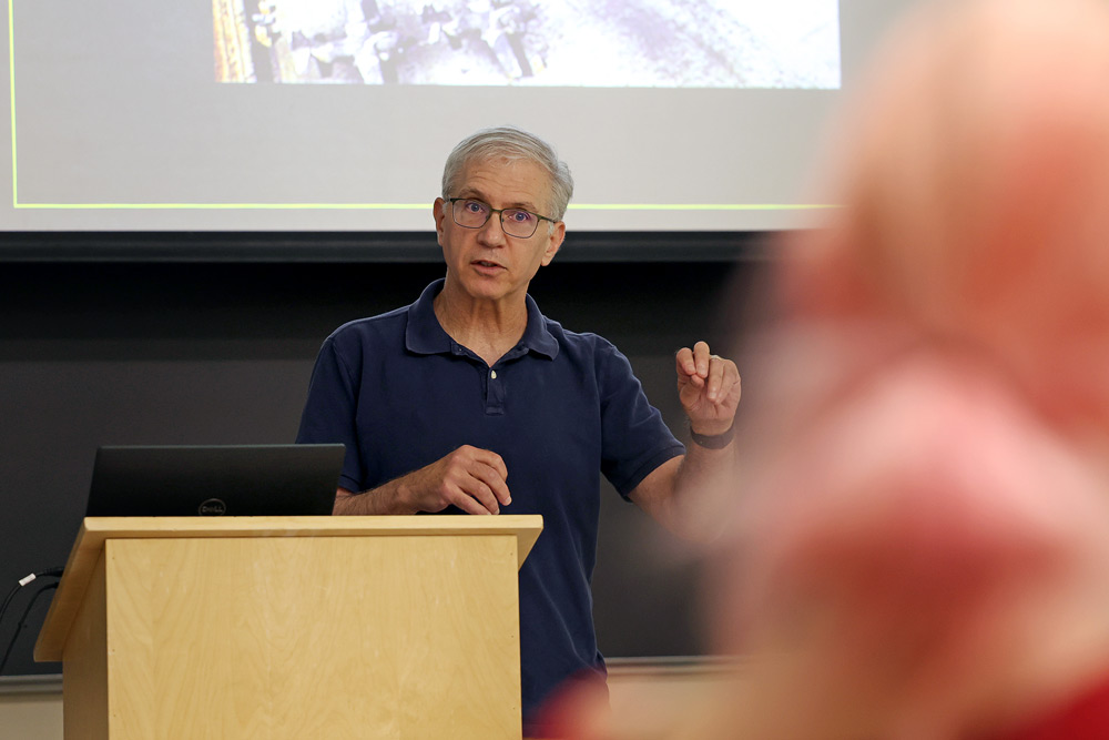 Marc Selverstone lecturing a class