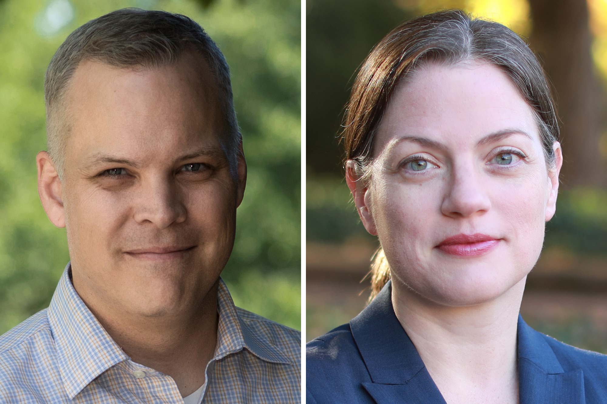 University of Virginia cybersecurity experts Ryan Wright and Kristen Eichensehr.